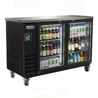 Ikon 61.1" Two Glass Door Bar Cooler - 16 Cubic Feet IBB-61-2G-24 | SKU: CLR-IBB-61-2G-24