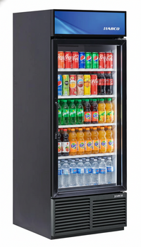 Habco ESM28HC 30" Wide 78" High 1 Swing Door Glass Refrigerator Merchandiser | SKU: CLR-ESM28HC