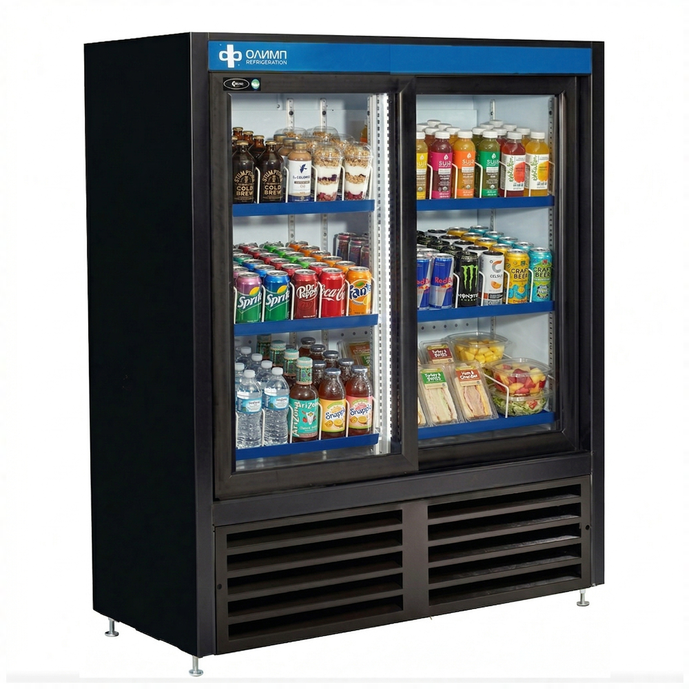 QBD 47" Double Glass Slide Door Cooler CD4154-HC | SKU: CLR-CD4154-HC