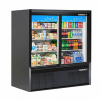 Habco 47" Wide 48" High 2 Sliding Door Glass Refrigerator Merchandiser ESM14SL48HC | SKU: CLR-ESM14SL48HC