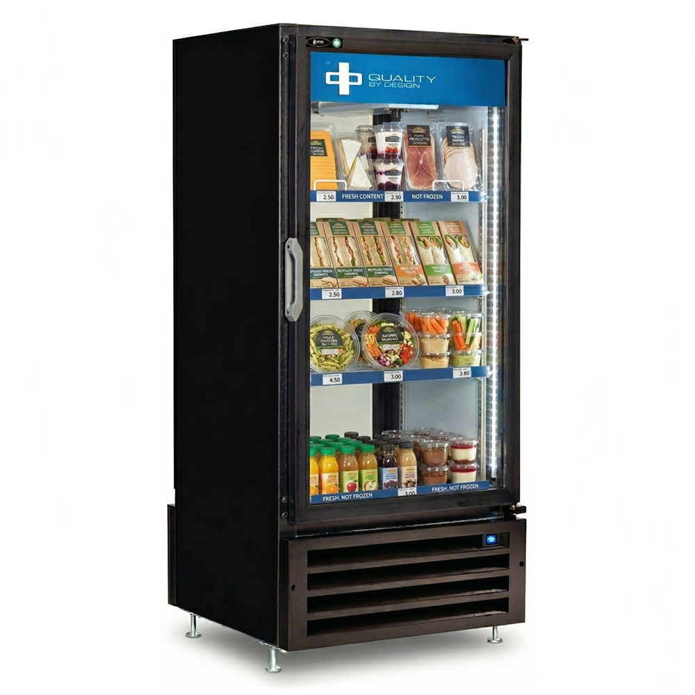 QBD 24.8 One Section Pass Thru Glass Door Merchandiser DC10PT-HC | SKU: GLS-DC10PT-HC
