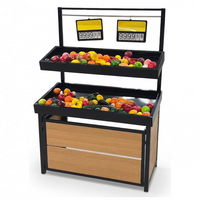 47" Vegetable Rack Single Side Black Tray HD-VRSE-03 | SKU: RCK-HD-VRSE-03