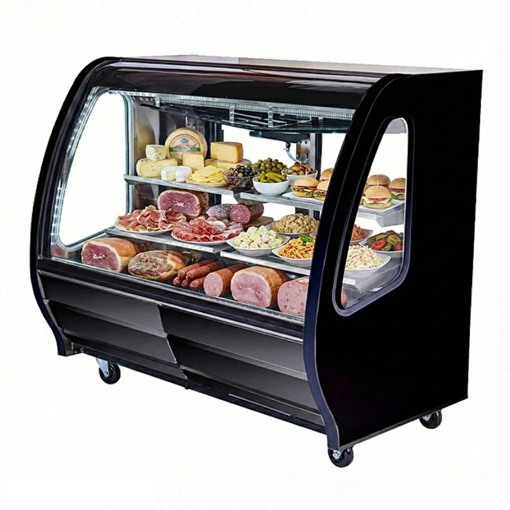56" Pro-Kold Deli Case Black 21 Cu.Ft., DDC-60B | SKU: PDC-DDC-60B