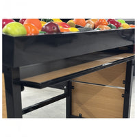 47" Vegetable Rack Single Side Black Tray HD-VRSE-03 | SKU: RCK-HD-VRSE-03