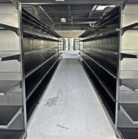 Black Double Sided 4 Shelve + 1 Base Gondola, Heavy Duty Supermarket Shelve HBR-3008B | SKU: BDS-HBR-3008B