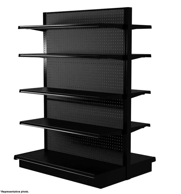 Double Sided Black Gondola Supermarket Shelving YD-S003AB | SKU: SHF-YD-S003AB-S