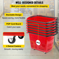 Shopping Basket 58L with 4 Wheels ZC-12 | SKU: SB-ZC-12