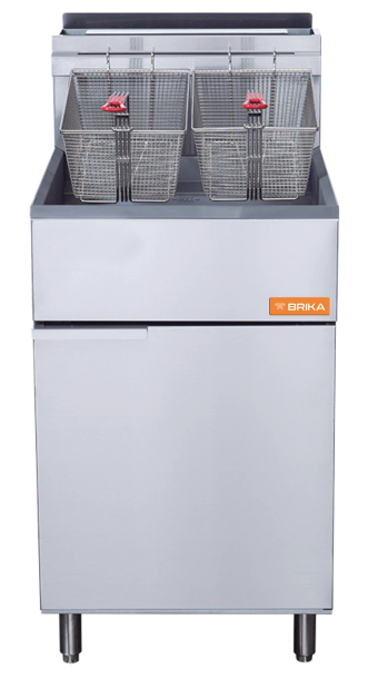 BRIKA 21" Natural Gas 70 lb. Fryer BFR-70 | SKU: FRY-BFR-70