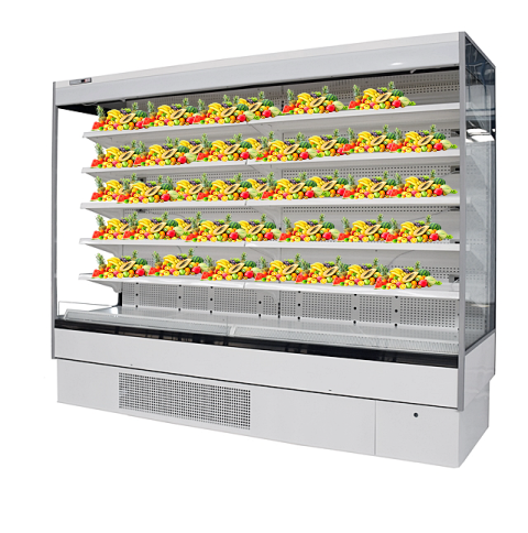 CHEF 101" Open-Air Produce Cooler Display Merchandiser – 52.9 Cu. Ft. Capacity – SMART-250V | SKU: CLR-SMART-250V