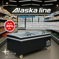 Alaska-Line 98'' Island Chest Freezer Commercial Super Size 37 Cu.Ft. Capacity HIT-601 | SKU: FRZ-HIT-601