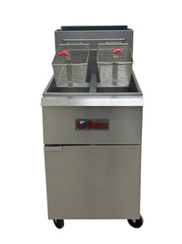 Ikon Natural Gas 40 lb. Capacity per Tank Split Tank Fryer - 120,000 BTU, IGF-40/40-2 NG | SKU: FRY-IGF-40-40-2-NG
