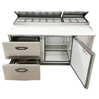 67'' Pro-Kold Single Door 2 Drawers Pizza Prep Table PPT-67-21 | SKU: TBL-PPT-67-21