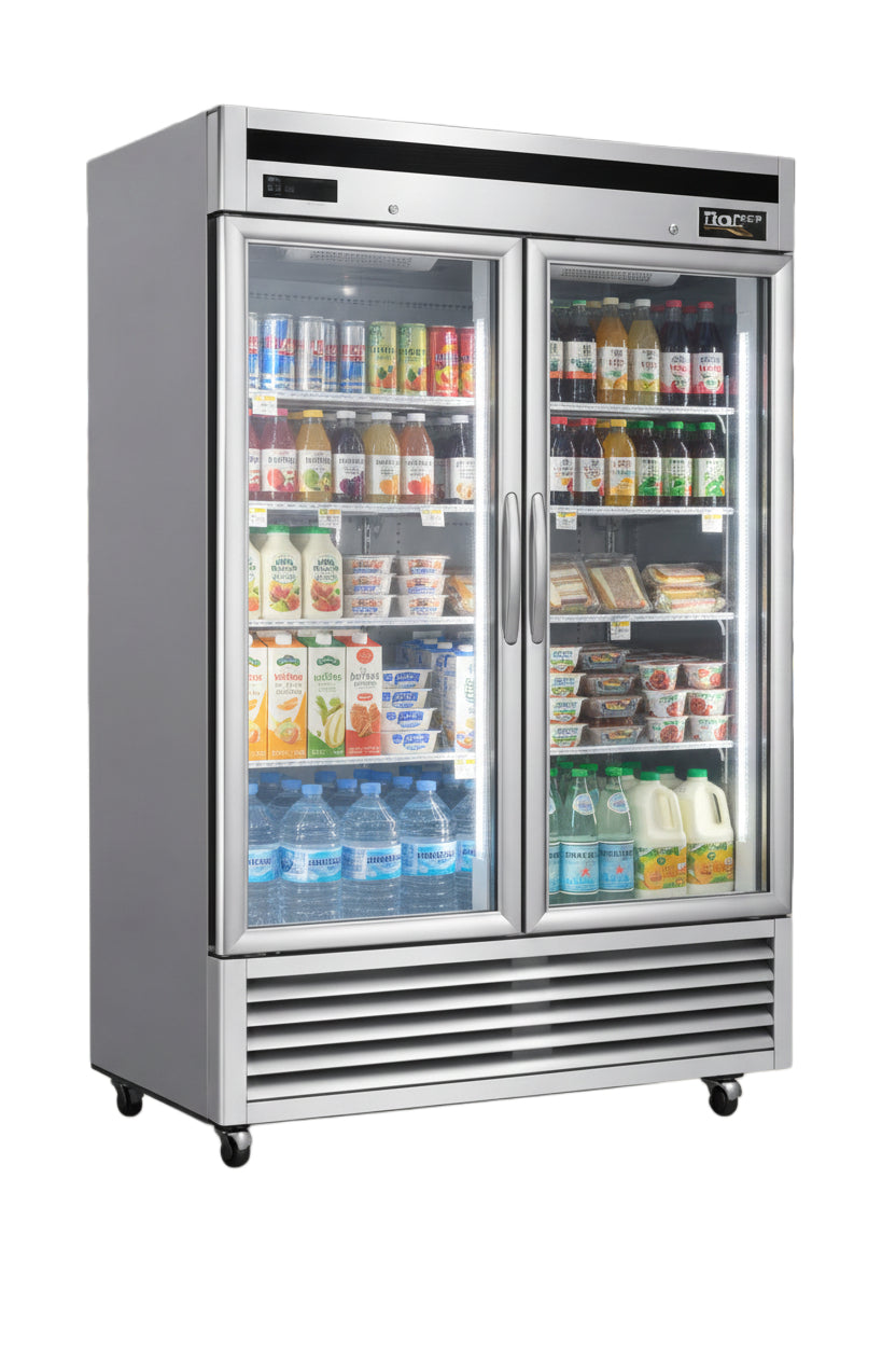 54" Kool-It Signature Double Glass Door Display Cooler 44 Cu.Ft. KBSR-2G | SKU: CLR-KBSR-2G