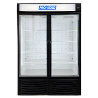 54" Pro-Kold Double Glass Door Display Freezer 32 Cu.Ft.   DURF-32W | SKU: FRZ-DURF-32W