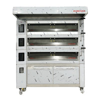 Konoven Electric Deck Oven Standing with Hood & Proofer Digital Utility Panel STILL 120x80 -3 | SKU: OVN-STILL-120X80-3