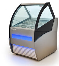 Alaska-Line 8 Pan Gelato Freezer Showcase 8.4 Cu.Ft. Capacity, HIT-816 | SKU: FRZ-HIT-816