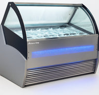 Alaska-Line 62'' 16 Pan Gelato Freezer Showcase 18 Cu.Ft. Capacity, HIT-815 | SKU: FRZ-HIT-815