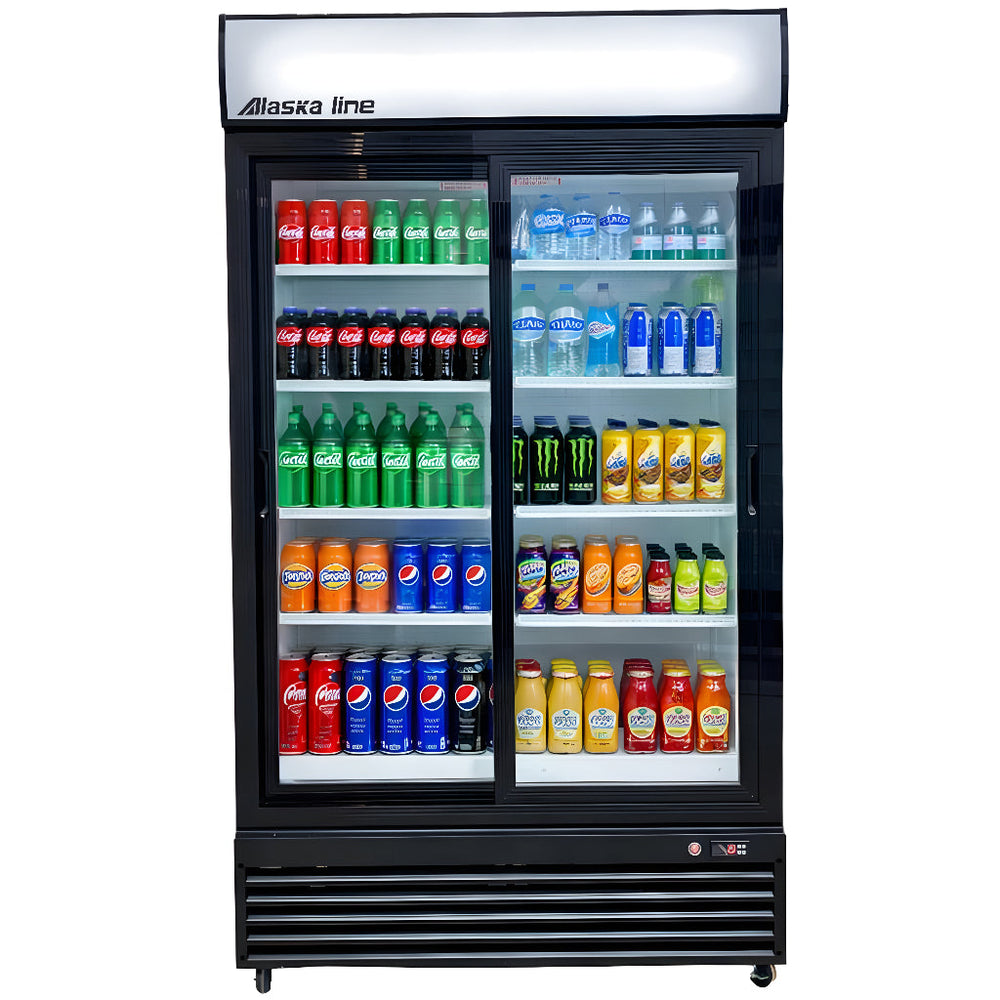 Alaska-Line 45'' Two Sliding Glass Door Cooler 36.7 Cu.Ft. Capacity, HIT-805 | SKU: CLR-HIT-805