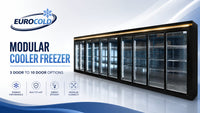 EuroCold Supermarket Cooler & Freezer, Remote or Self Contain - From 3 Door To 10 Door Options | SKU: FRZ-EUF-3-3DR-FREEZER