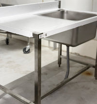 48'' Stainless Steel One Compartment & Left Drainboard Sink ZZ-DXY-1260 | SKU: SNK-ZZ-DXY-1260