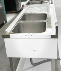 63'' Stainless Steel Two Compartment & Left Drainboard Sink ZZ-SXZ-1660-DQ | SKU: SNK-ZZ-SXZ-1660-DQ