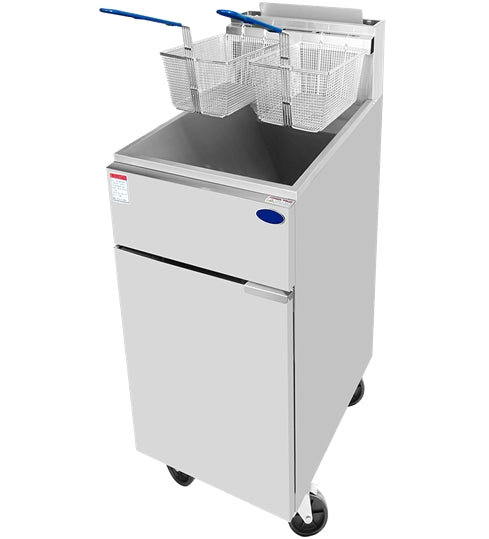 Omega Natural Gas/Propane 40LB Deep Fryer ATFS-40 | SKU: FRY-ATFS