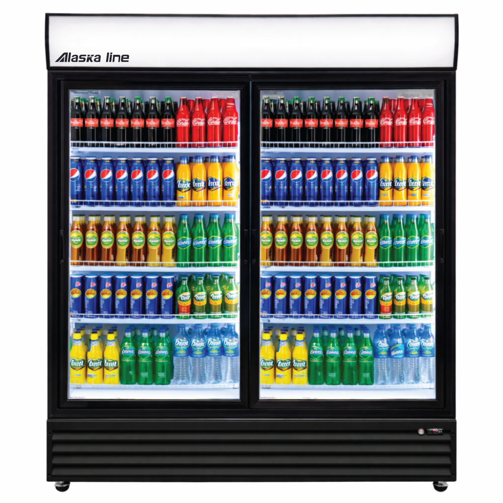 Alaska-Line 52'' Double Sliding Glass Door Cooler - 38.3 Cu.Ft. HIT-801 | SKU: CLR-HIT-801