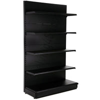 Black Single Side 4 Shelve + 1 Base Gondola, Heavy Duty Gondola Shelve HBR-3066B | SKU: BSS-HBR-3066B