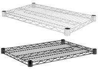 Individual Chrome/Black Epoxy Wire Shelf - Various Sizes | SKU: SHF-WS1424B