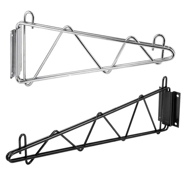 Wire Chrome/Black Epoxy Wall Brackets (Set of 2) | SKU: WCE-WS14BWB