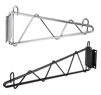 Wire Chrome/Black Epoxy Wall Brackets (Set of 2) | SKU: WCE-WS14BWB