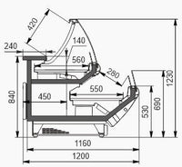 99" Alaska-Line Deli Showcase with Additional Section Remote Compressor HIT-143-1 | SKU: CLR-HIT-143-1