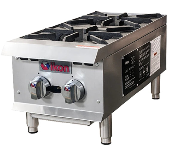 Ikon Two Burner Gas Hot Plate - 50,000 BTU IHP-2-12 | SKU: BRN-IHP-2-12