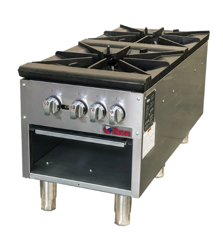 Ikon Double Gas Stock Pot Range - 160,000 BTU, ISP-18-2 | SKU: RNG-ISP-18-2