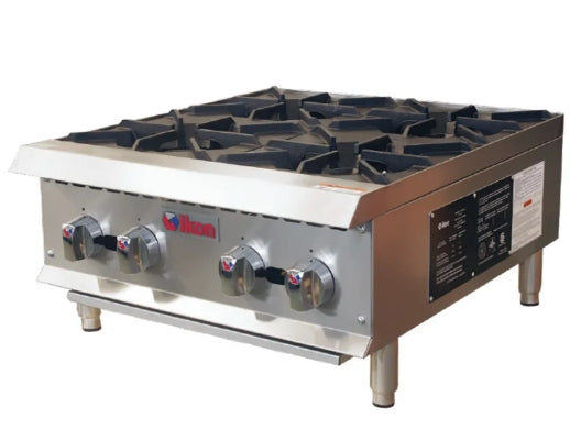 Ikon 4 Burner Gas Hot Plate - 100,000 BTU IHP-4-24 | SKU: BRN-IHP-4-24