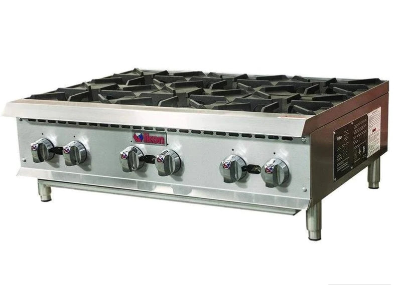 Ikon 6 Burner Gas Hot Plate - 150,000 BTU IHP-6-36 | SKU: BRN-IHP-6-36