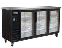 Ikon 73.1" Three Glass Door Bar Cooler - 20 Cu.Ft.,  IBB-73-3G-24 | SKU: CLR-IBB73-3G-24