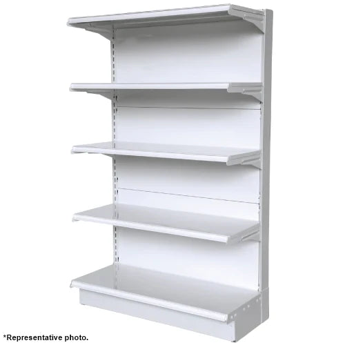 Single Sided White Gondola Supermarket Shelving YD-S003W-A | SKU: SHF-YD-S003W-A