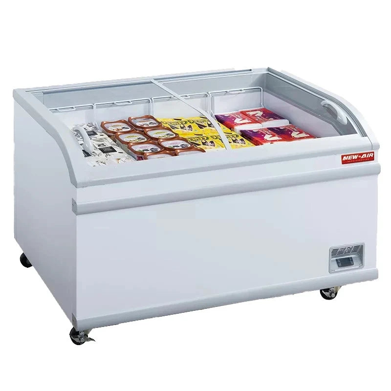 New Air - 56" Curved Glass Island Ice Cream Freezer - NIF-56-CG | SKU: FRZ-NIF-56-CG