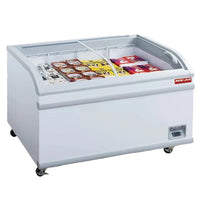 New Air - 56" Curved Glass Island Ice Cream Freezer - NIF-56-CG | SKU: FRZ-NIF-56-CG