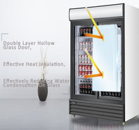 40" Alaska-Line Double Sliding Glass Door Cooler 28 Cu.Ft., HIT-803 | SKU: CLR-HIT-803