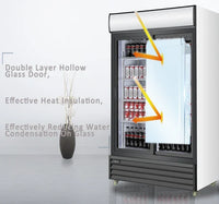 Alaska-Line 52" Double Swing Glass Door Cooler 38.3 Cu.Ft., HIT-802 | SKU: CLR-HIT-802