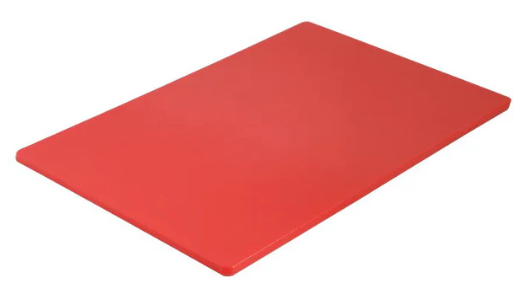 Custom Sized Cutting Board Poly Top 48''x96'' , 3/4'' (19mm) Thickness Red CT-19R | SKU: CBD-CT-19R-48X96