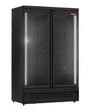 New Air 49″ 2 Swing Door Glass Refrigerator Merchandiser – All Black NGR-49-HB | SKU: CLR-NGR-49-HB