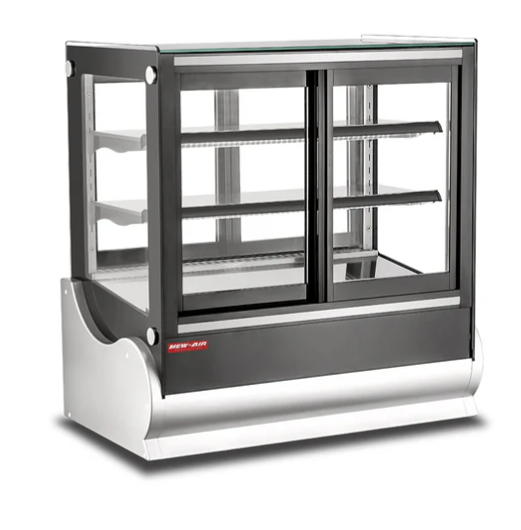 New Air 36″ Square Glass Countertop Display Refrigerator NCDC-36-SV | SKU: CLR-NCDC-36-SV