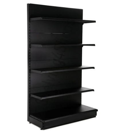 Black Single Sided Gondola Supermarket Shelving HS-BA | SKU: SHF-HS-BAA