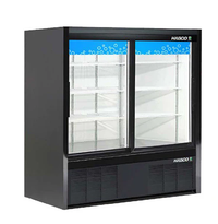 Habco 47" Wide 48" High 2 Sliding Door Glass Refrigerator Merchandiser ESM14SL48HC | SKU: CLR-ESM14SL48HC