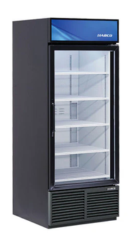 Habco ESM28HC 30" Wide 78" High 1 Swing Door Glass Refrigerator Merchandiser | SKU: CLR-ESM28HC