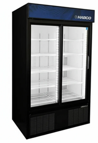 Habco ESM42HC 47" Wide 78" High 2 Sliding Door Glass Refrigerator Merchandiser | SKU: CLR-ESM42HC