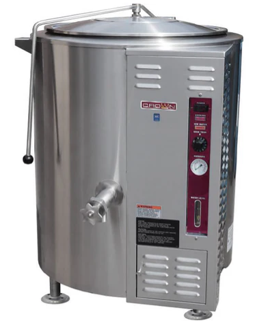 Crown Natural Gas/Propane Fixed Steam Kettle - 60 Gallon Capacity GL-60E | SKU: KTL-GL-60E